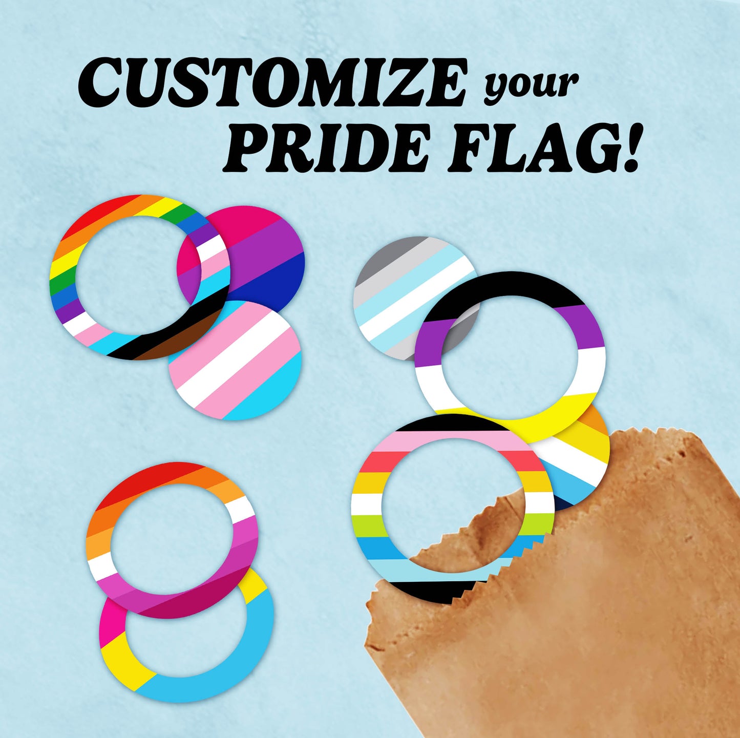 Customizable Pride Flag Stickers