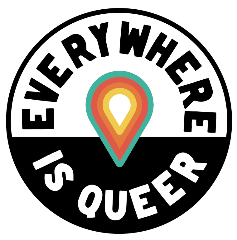 Logo for organization called Everywhere Is Queer