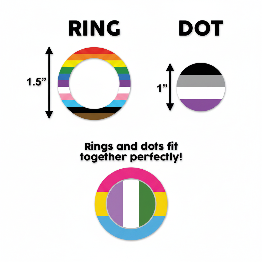Circle Pride Flag Stickers