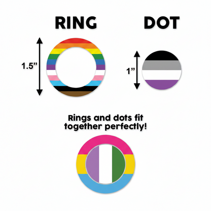 Circle Pride Flag Stickers