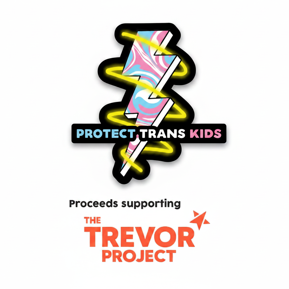 Protect Trans Kids Sticker (Lightening Bolt)