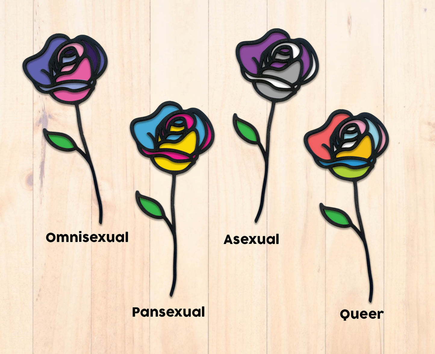 Pride Flag Roses