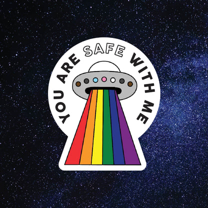 You Are Safe With Me Sticker