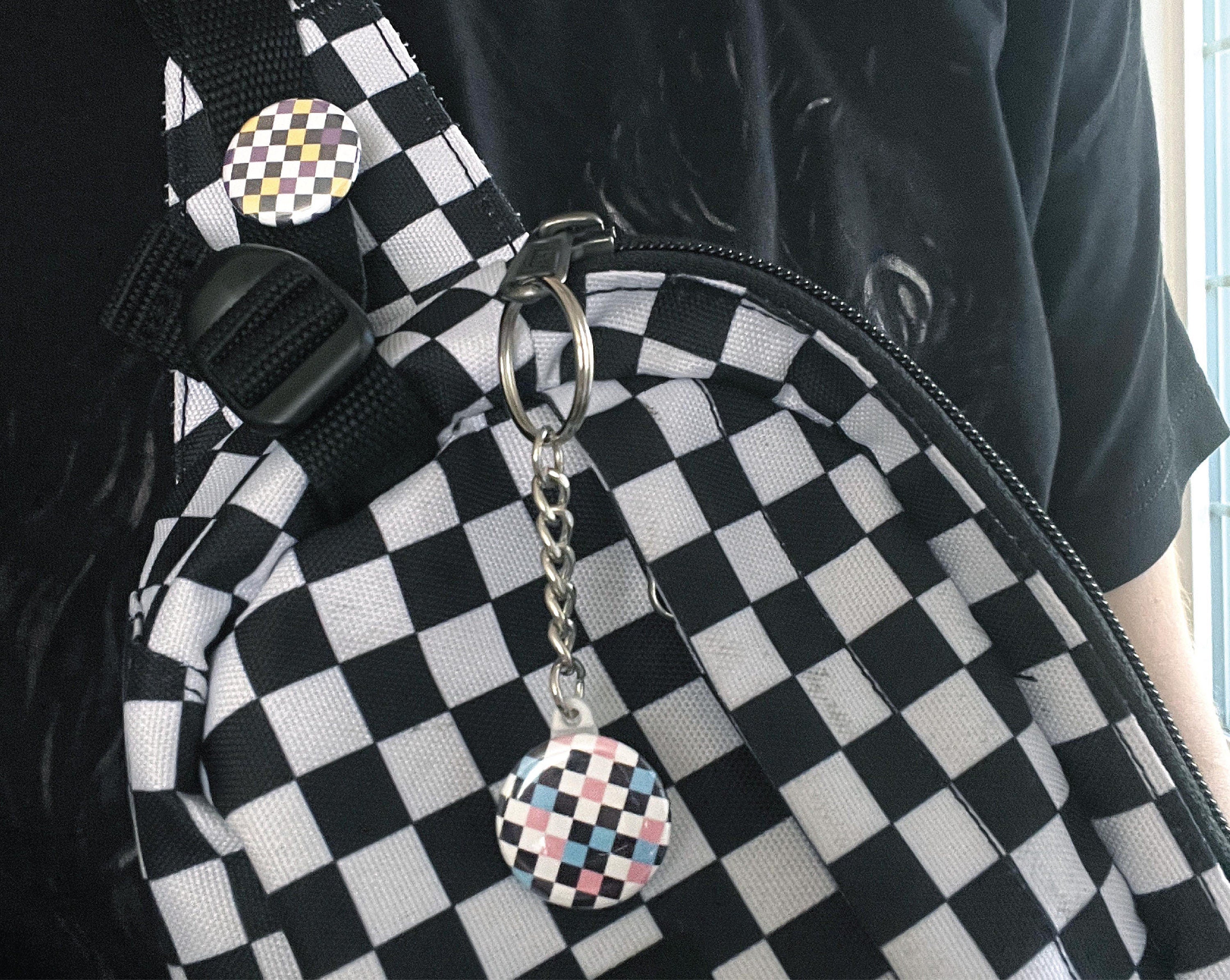 Subtle Pride Checkerboard Keychain/Button – My Group Project