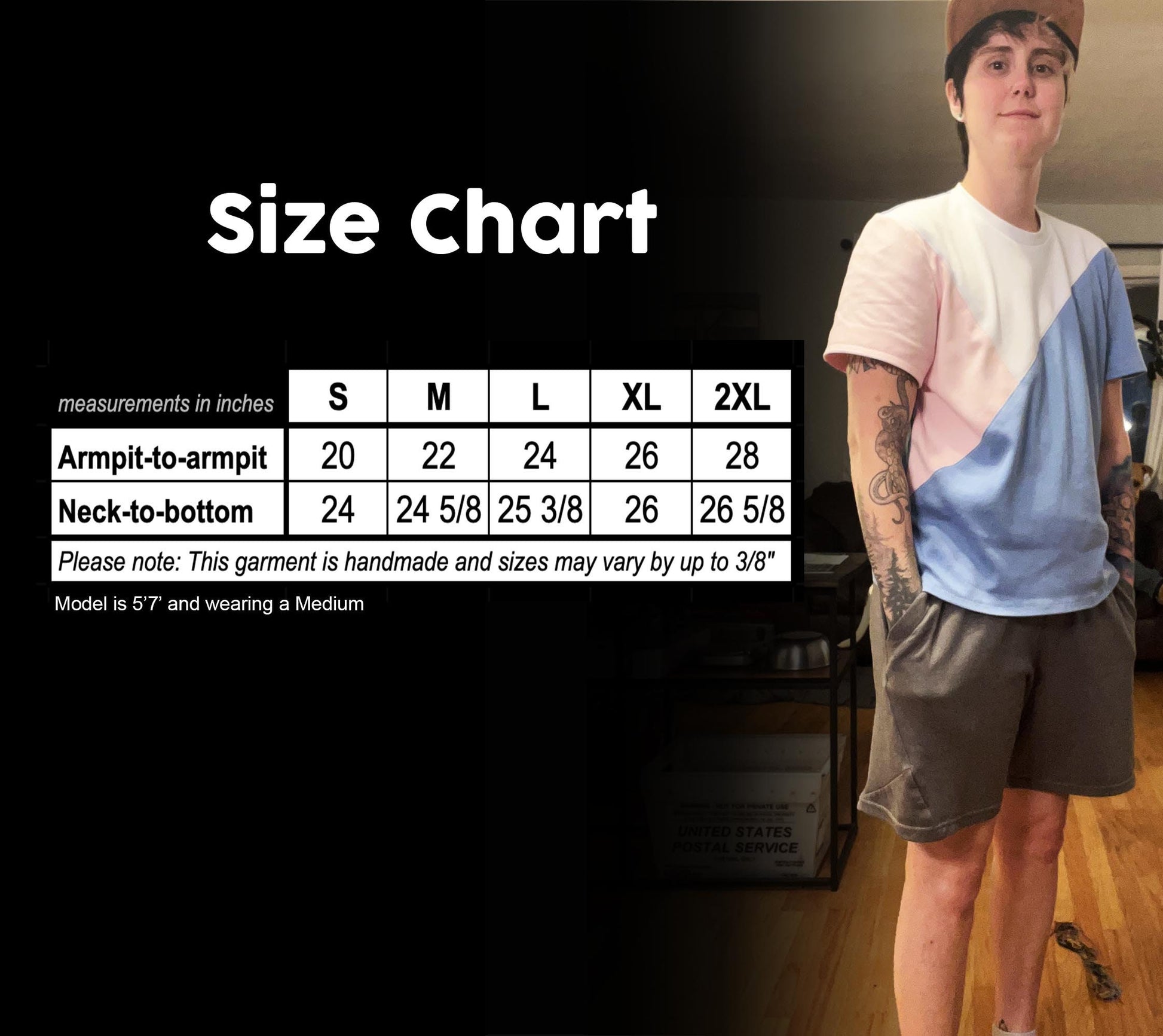 Trans Flag Shirt | Subtle Pride Handmade T-Shirt